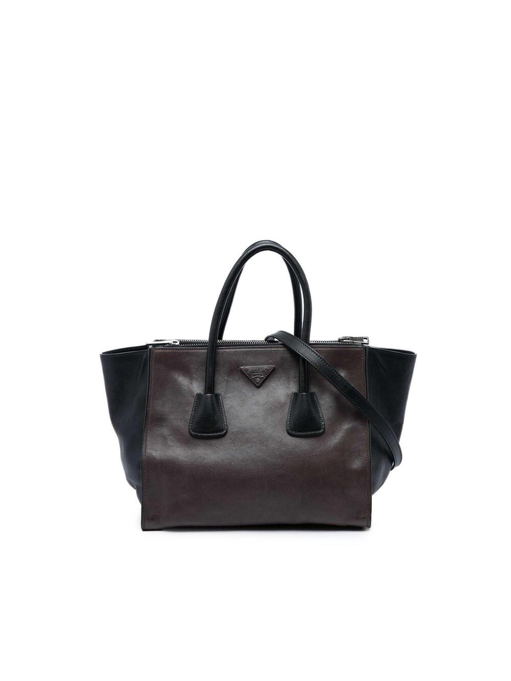 Prada Bicolor Glace Calf Twin Pocket #368327P68B